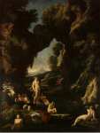 Maratti Carlo Dughet Gaspard Landscape with Diana and Actaeon  - Hermitage